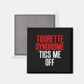 Aimant Sensibilisation au syndrome de Tourette Les tics d (Recto/Verso)