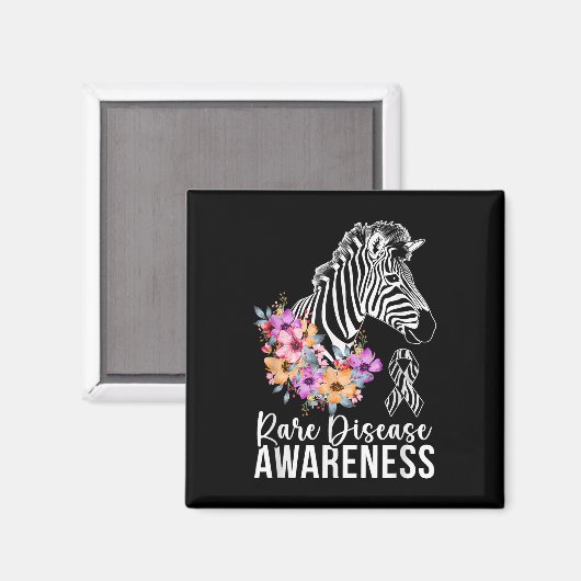 Aimant Sensibilisation aux maladies rares Zèbre Maladie r (Recto/Verso)
