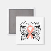 Aimant Sensibilisation aux papillons de tatouage - Cancer (Recto/Verso)