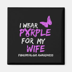 Aimant Sensibilisation Je Porte Du Violet Pour Ma Femme