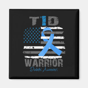 Aimant Sensibilisation mondiale au diabète Ruban bleu T1D