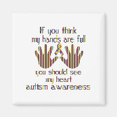 Aimant sensibilisation sur l'autisme (Devant)