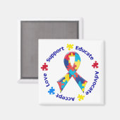 Aimant Sensibilisation sur l'autisme (Recto/Verso)