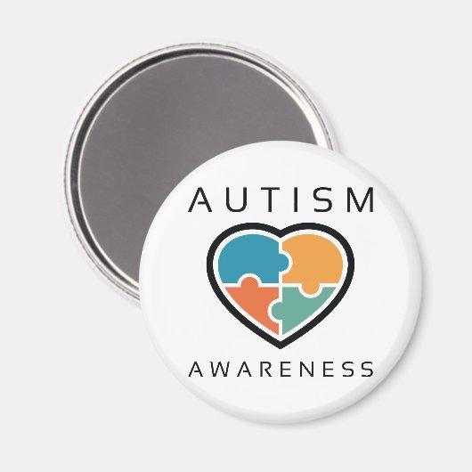 Aimant Sensibilisation sur l'autisme (Recto/Verso)