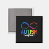 Aimant Sensibilisation sur l'autisme Acceptation Infinity (Recto/Verso)