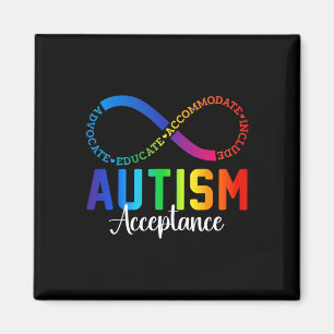 Aimant Sensibilisation sur l'autisme Acceptation Infinity