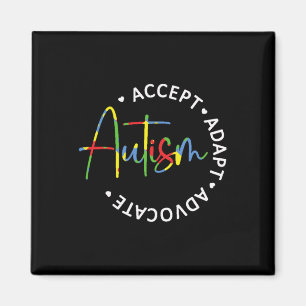 Aimant Sensibilisation sur l'autisme Accepter Adapt Advoc
