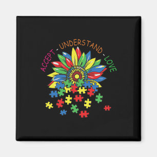 Aimant Sensibilisation sur l'autisme Accepter Comprendre 