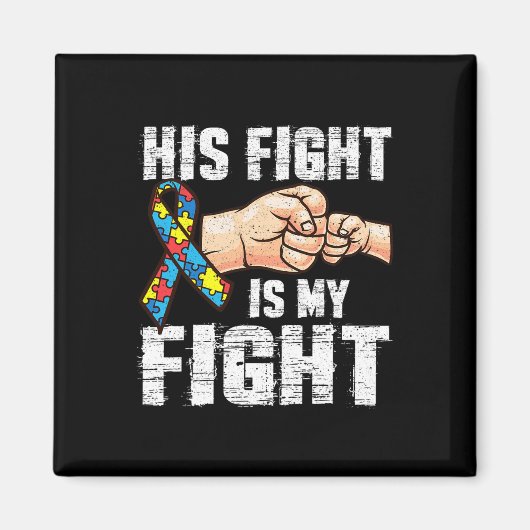 Aimant Sensibilisation sur l'autisme Autisme Maman Papa S (Devant)