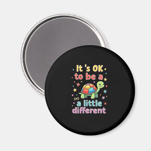 Aimant Sensibilisation sur l'autisme C'est bon d'être un  (Recto/Verso)