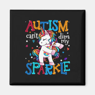 Aimant Sensibilisation sur l'autisme Enfants Unicorne Pou