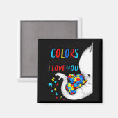 Aimant Sensibilisation sur l'autisme Femmes Acceptation E (Recto/Verso)