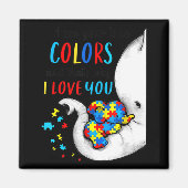 Aimant Sensibilisation sur l'autisme Femmes Acceptation E (Devant)