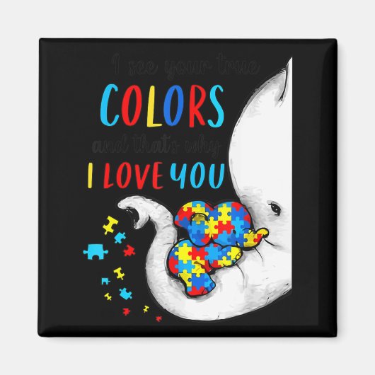 Aimant Sensibilisation sur l'autisme Femmes Acceptation E (Devant)