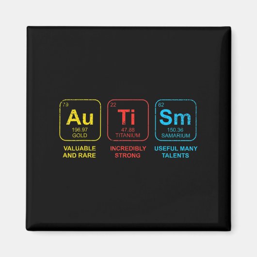 Aimant Sensibilisation sur l'autisme Femmes Maman Enfants (Devant)