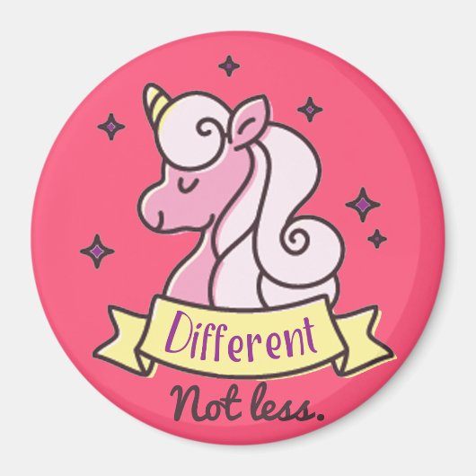 Aimant Sensibilisation sur l'autisme Filles, Différentes  (Devant)