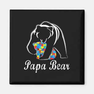 Aimant Sensibilisation sur l'autisme Papa Support Ours Ad