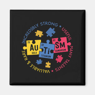 Aimant Sensibilisation sur l'autisme Périodique Puzzle Pr