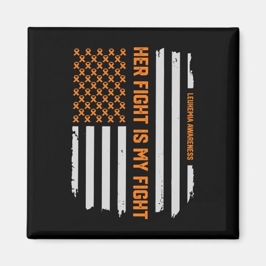 Aimant Sensibilisation vintage à la leucémie Drapeau amér (Devant)