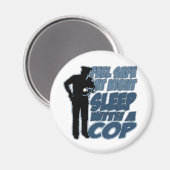 Aimant Sentez en sécurité, dormez avec un policier (Recto/Verso)