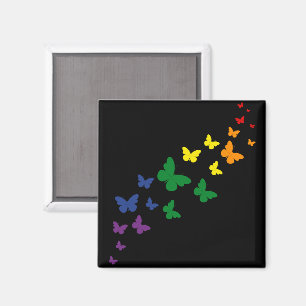 Aimant Sentier arc-en-ciel papillon LGBTQ