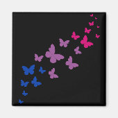 Aimant Sentier papillon de la fierté bisexuelle (Devant)