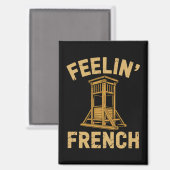 Aimant Sentiment de Guillotine Vintage française (Recto/Verso)