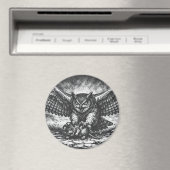 Aimant Sentinelle Hibou ailé par BurnsInHell (In Situ (Lave-vaisselle))