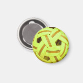 Aimant Sepak Takraw ball Yellow Sports (Recto/Verso)