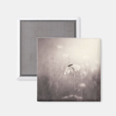 Aimant Sepia Champ de Fleurs sauvages au coucher du solei (Recto/Verso)