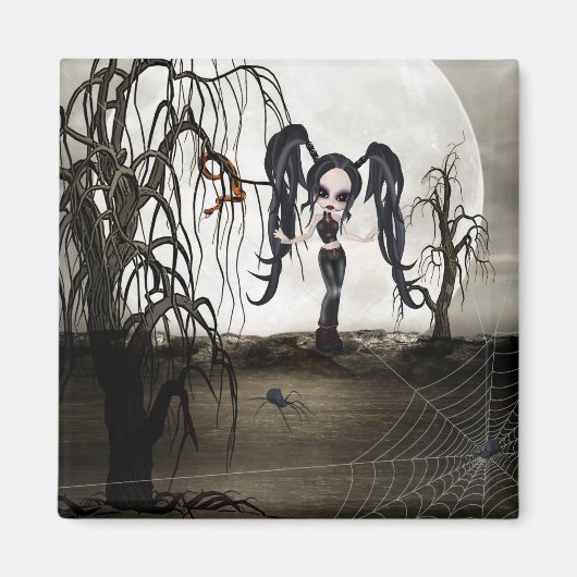 Aimant Sepia Goth Girl (Devant)