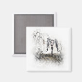 Aimant Sepia Goth Girl Vignette (Recto/Verso)