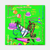 Aimant sept, 1 anniversaire de enfant (Devant)