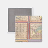 Aimant Sept cartes du monde (Recto/Verso)