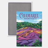 Aimant Sept Terres Colorées Maurice (Recto/Verso)