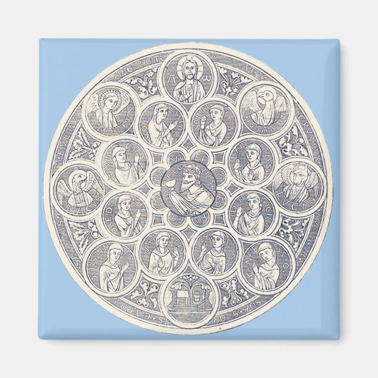 Aimant Sept vertus et Jésus-Christ (Devant)