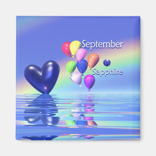 Aimant Septembre Anniversaire Sapphire Heart