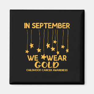 Aimant Septembre Nous Portons Gold Enfhood Cancer Sensibi