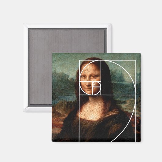 Aimant Séquence Leonardo da Vinci Mona Lisa Fibonacci (Recto/Verso)