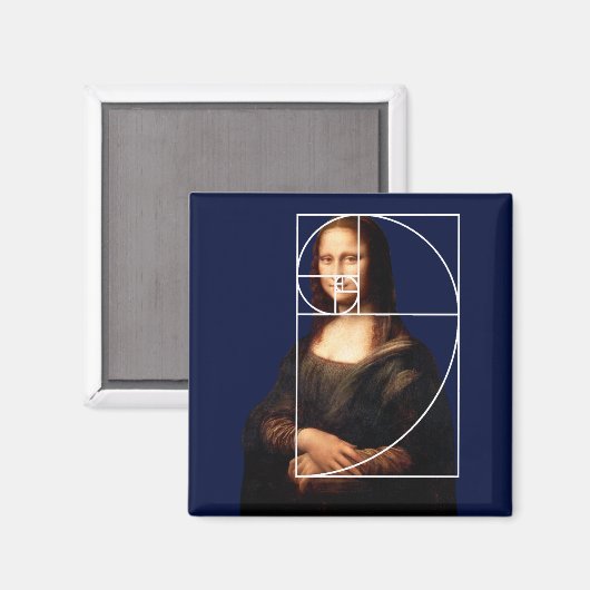 Aimant Séquence Leonardo da Vinci Mona Lisa Fibonacci (Recto/Verso)
