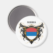 Aimant Serbie [personnaliser] (Recto/Verso)