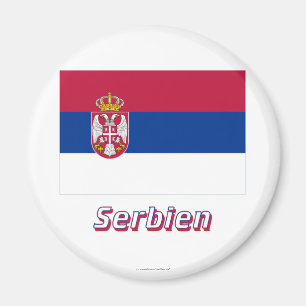 Aimant Serbien Flagge mit Namen