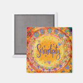 Aimant Serendipity Jaune Plutôt amusant Inspirivité Flora (Recto/Verso)