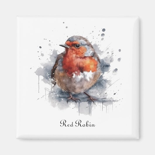 Aimant Serene Robin, personnalisée (Devant)