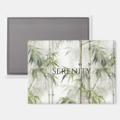 Aimant Sérénité de bambou vert (Recto/Verso)