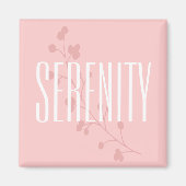 Aimant Sérénité inspirée rose florale (Devant)