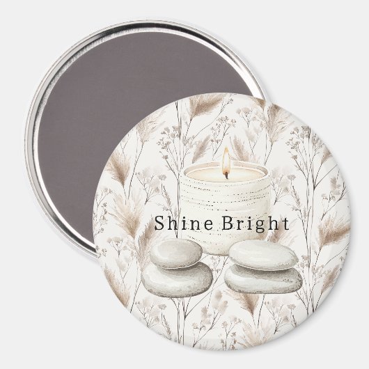 Aimant Serenity Beach Candle Rocks (Recto/Verso)