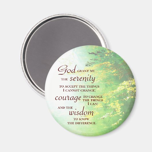 Aimant Serenity Prayer (Recto/Verso)