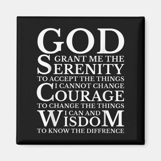 Aimant Serenity Prayer Na Aa Sober Recovery  (Devant)