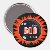 Aimant Série 600 en Ligue Bowling, Black Ball & Red, (Recto/Verso)